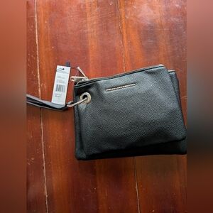 French Connection Black Pebbled Toiletry Bag